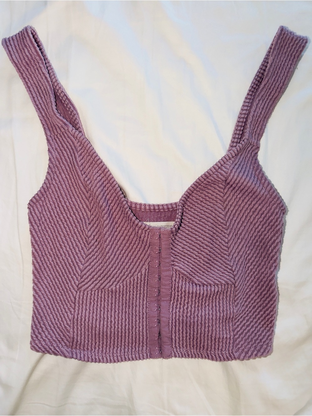 Urban Outfitters Estella Textured Corset Tank Top